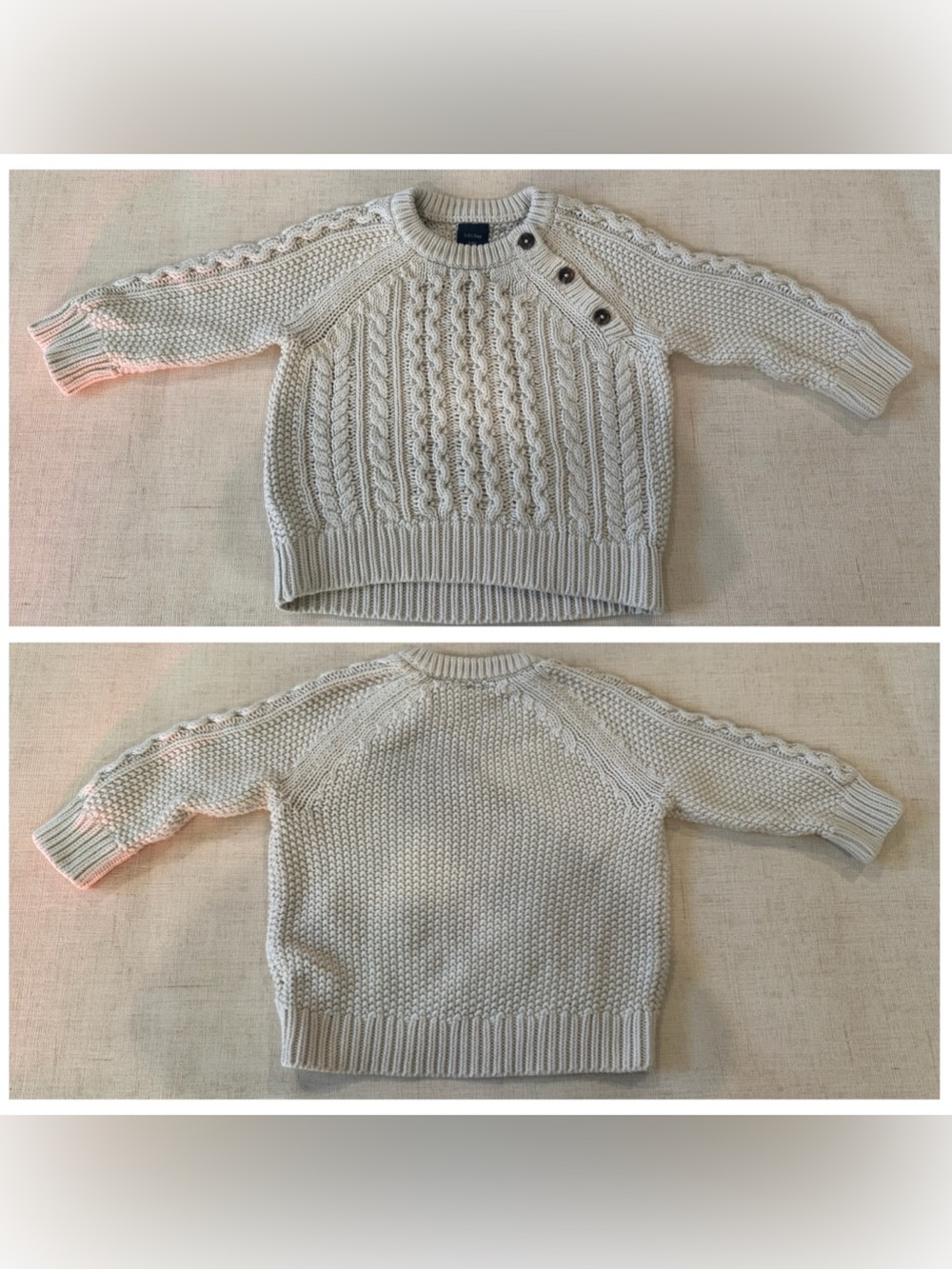 GUC, GAP Chunky Cream Cable Knit Sweater, 100% Cotton, Amazing Quality!